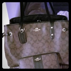 authentic Coach purse and wallet